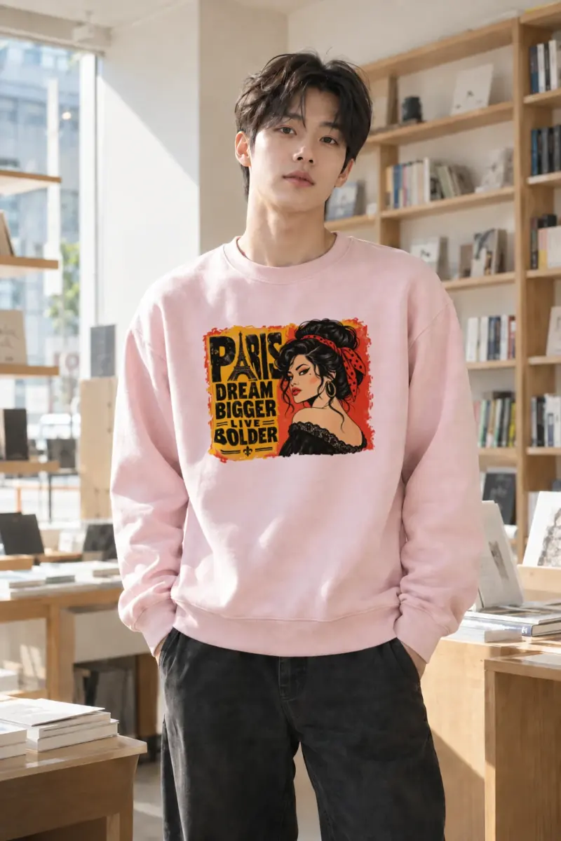 "Dream Bigger Paris" Heavy Blend Unisex Crewneck Sweatshirt | Gildan 18000