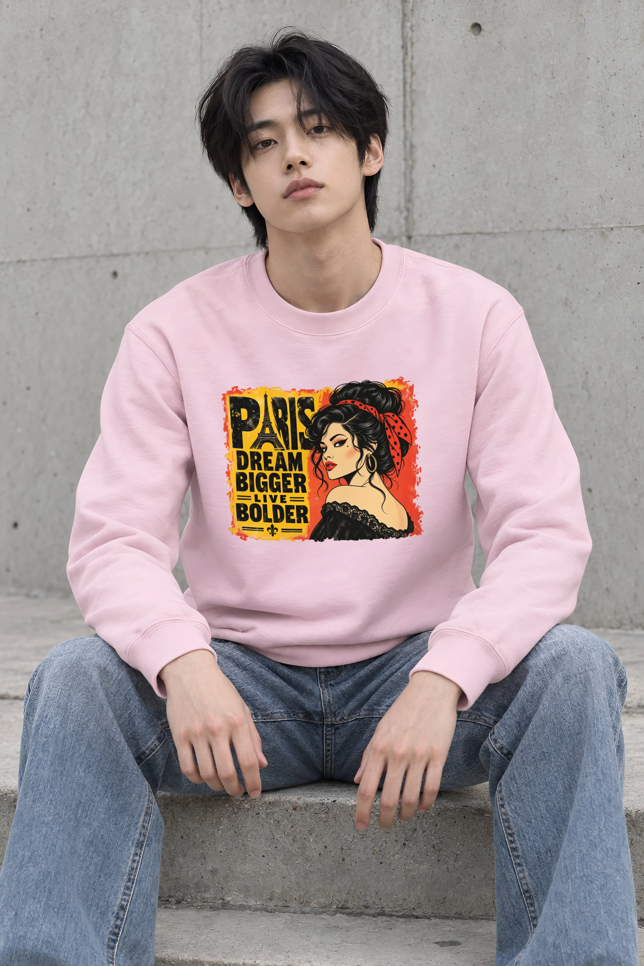 "Dream Bigger Paris" Heavy Blend Unisex Crewneck Sweatshirt