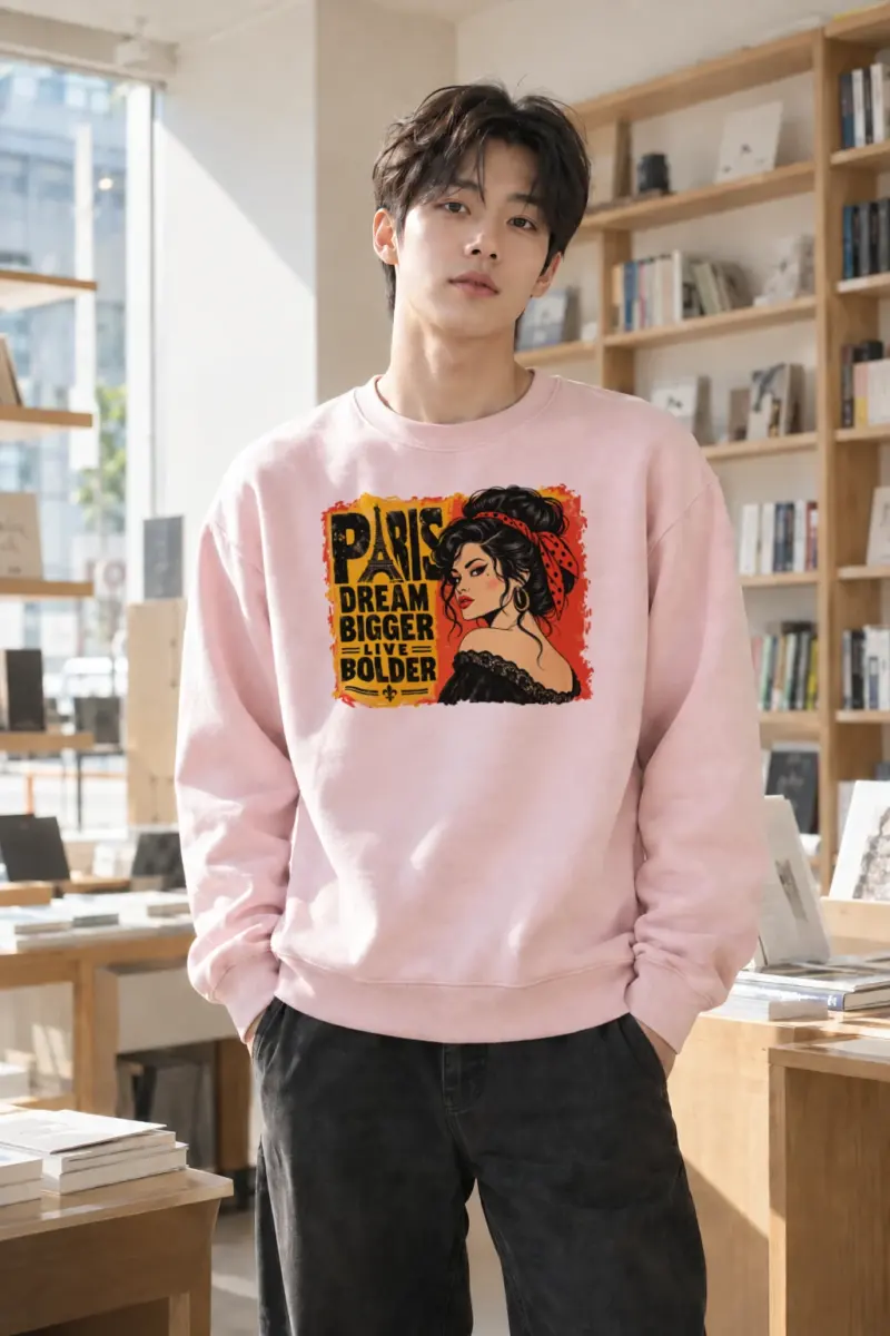 "Dream Bigger Paris" Heavy Blend Unisex Crewneck Sweatshirt | Gildan 18000