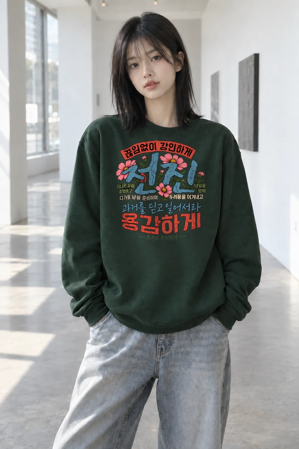 "Dream Forward" Heavy Blend Unisex Crewneck Sweatshirt | Gildan 18000