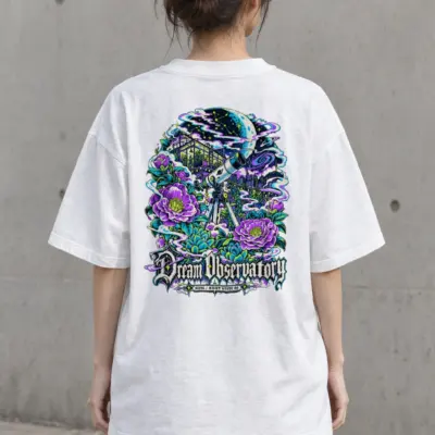 "Dream Observatory" Men's Oversized Heavyweight Crewneck T-Shirt