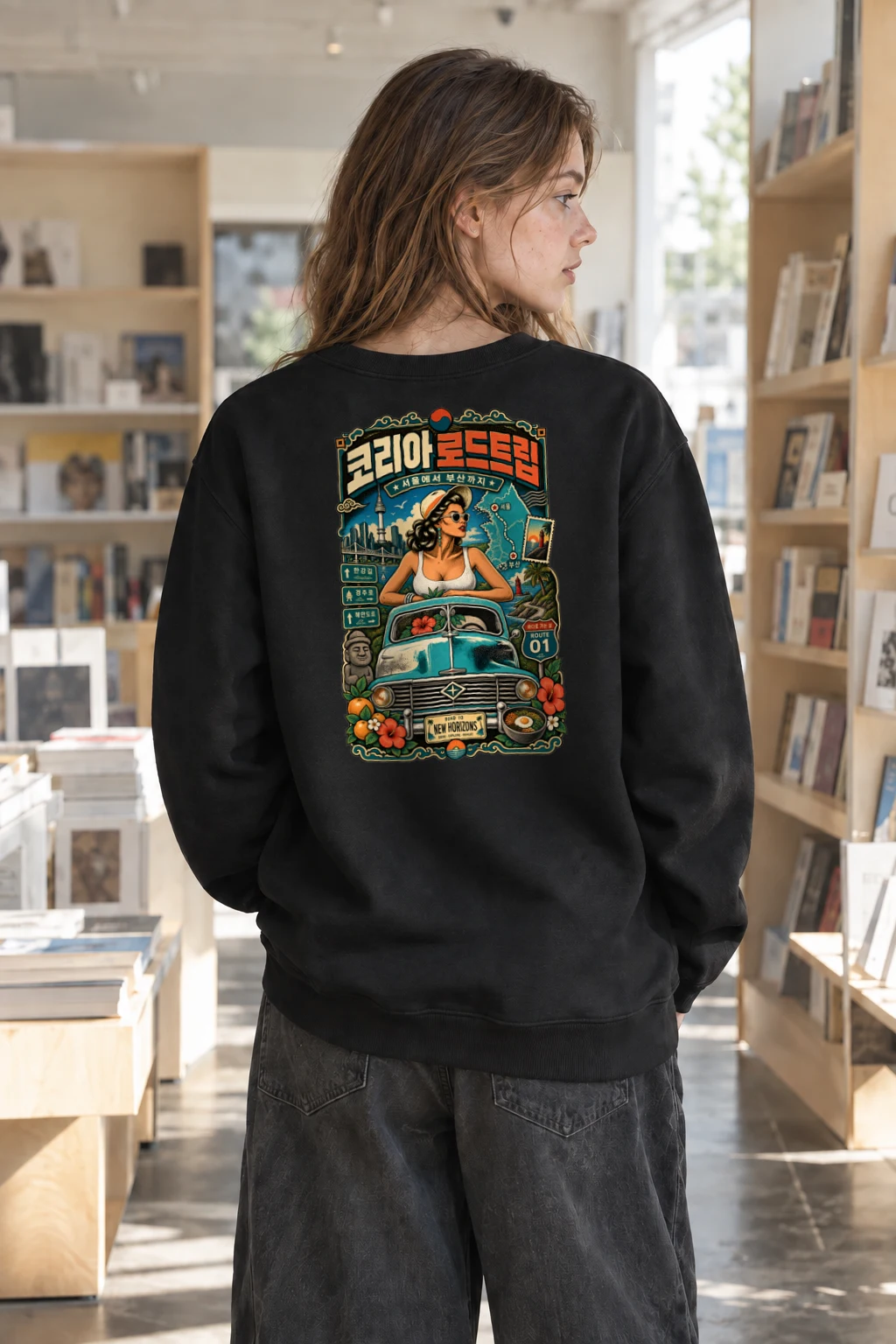 "Dream Road Trip" Heavy Blend Unisex Crewneck Sweatshirt | Gildan 18000