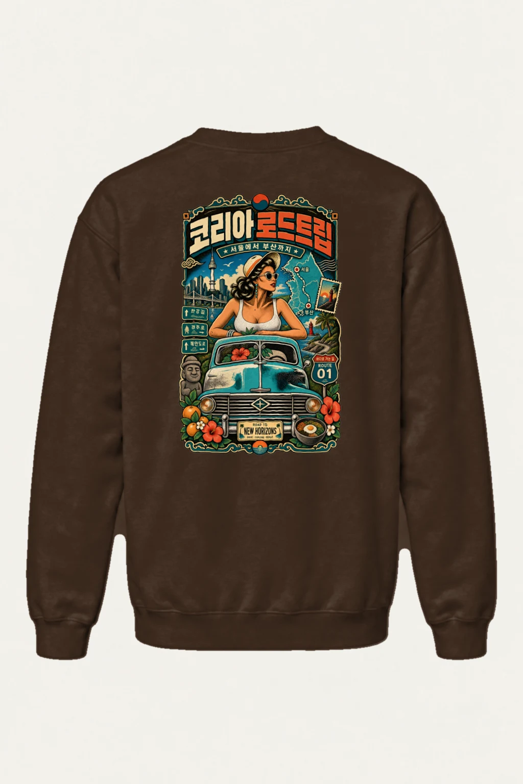 "Dream Road Trip" Heavy Blend Unisex Crewneck Sweatshirt | Gildan 18000