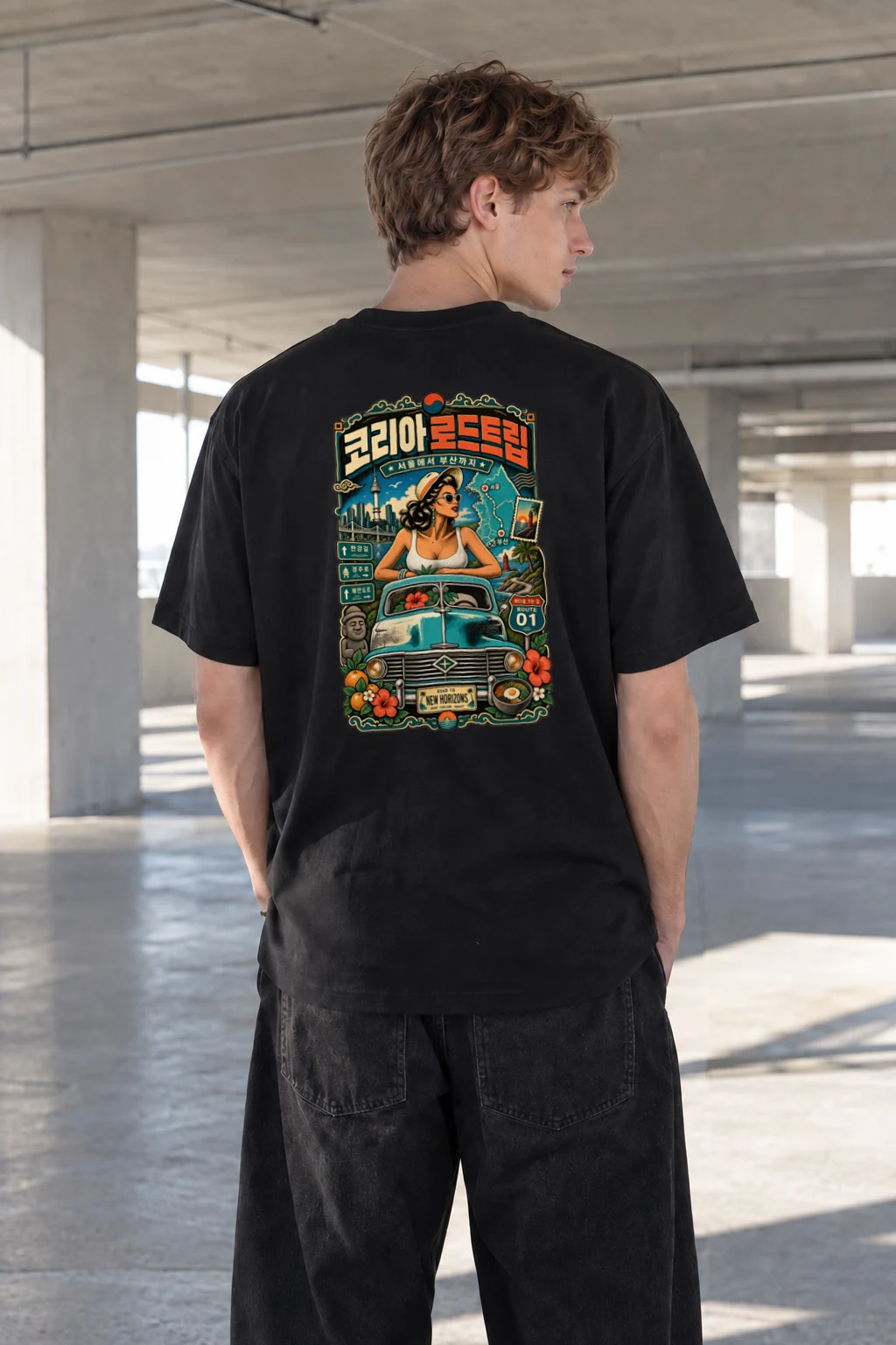 "Dream Road Trip" Heavyweight Unisex Crewneck T-shirt | Gildan 5000