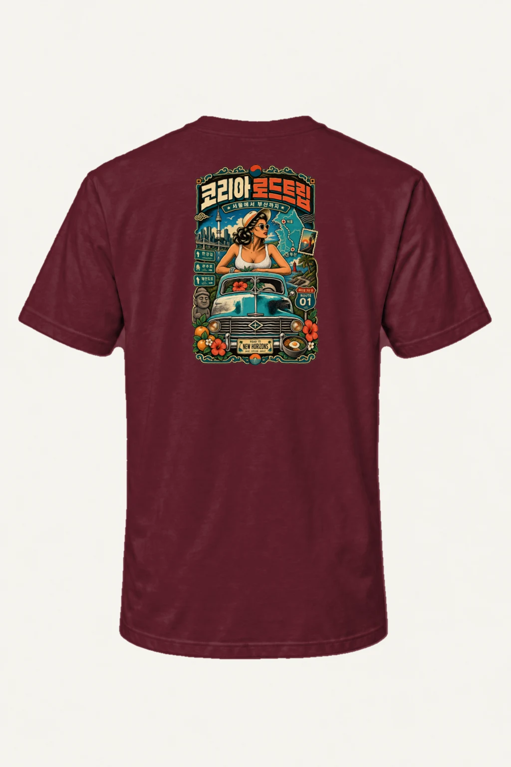 "Dream Road Trip" Heavyweight Unisex Crewneck T-shirt | Gildan 5000