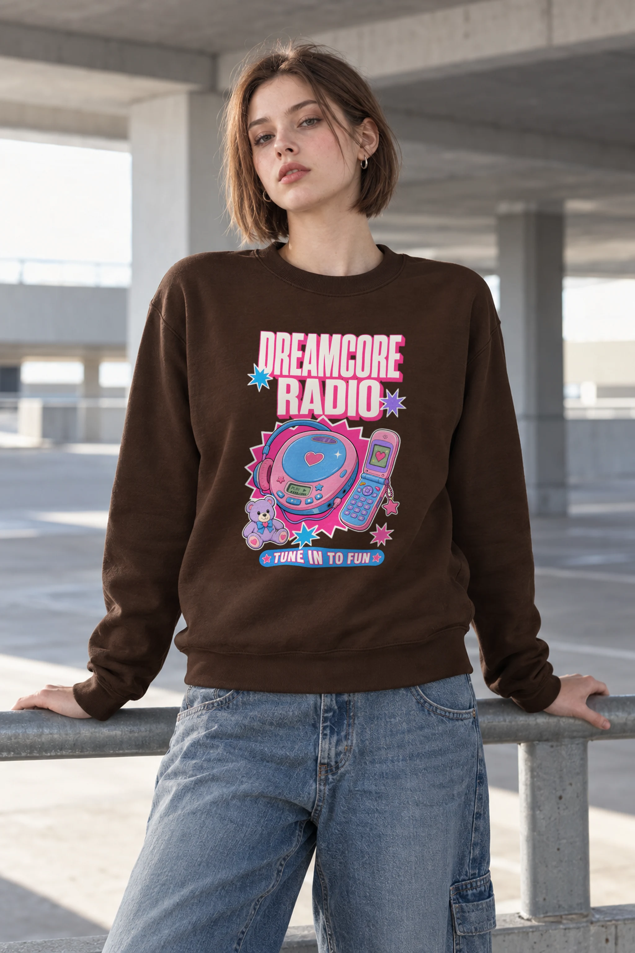 "Dreamcore Radio" Heavy Blend Unisex Crewneck Sweatshirt