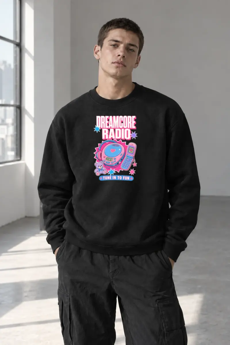 "Dreamcore Radio" Unisex Sponge Fleece Crewneck Sweatshirt | Bella + Canvas 3901