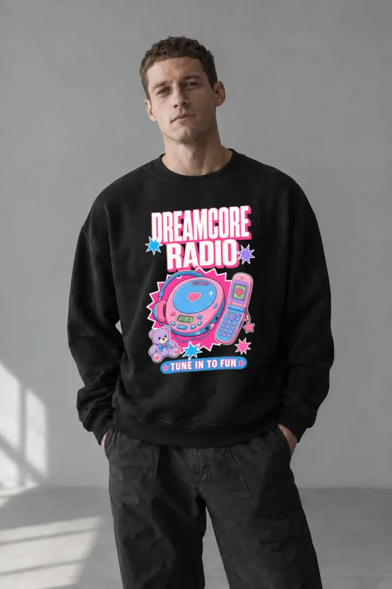 “Dreamcore Radio” Unisex Sponge Fleece Crewneck Sweatshirt | Bella + Canvas 3901