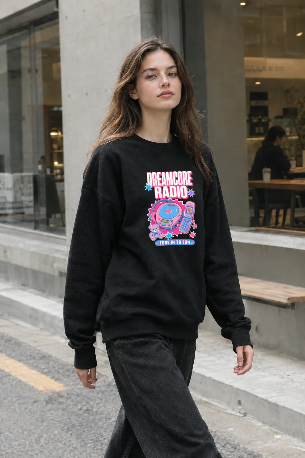 "Dreamcore Radio" Unisex Sponge Fleece Crewneck Sweatshirt | Bella + Canvas 3901