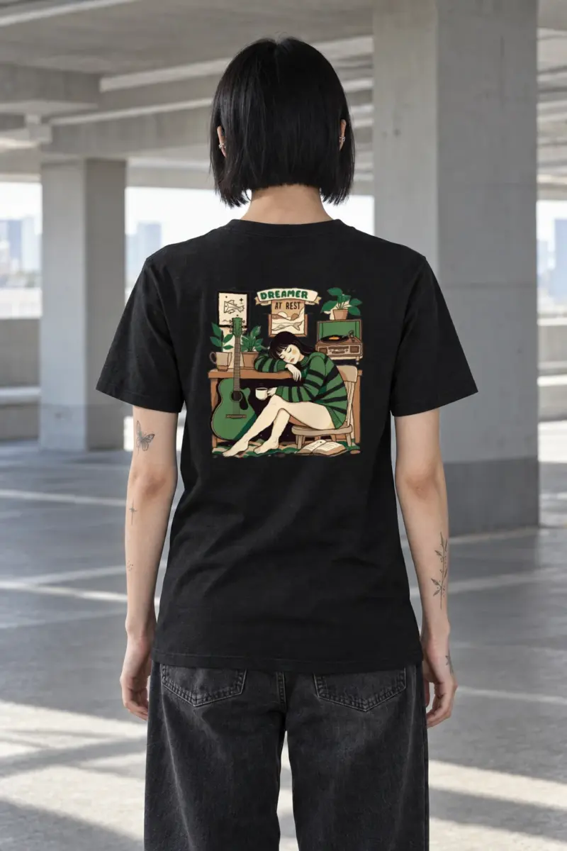 "Dreamer At Rest" Heavyweight Unisex Crewneck T-shirt