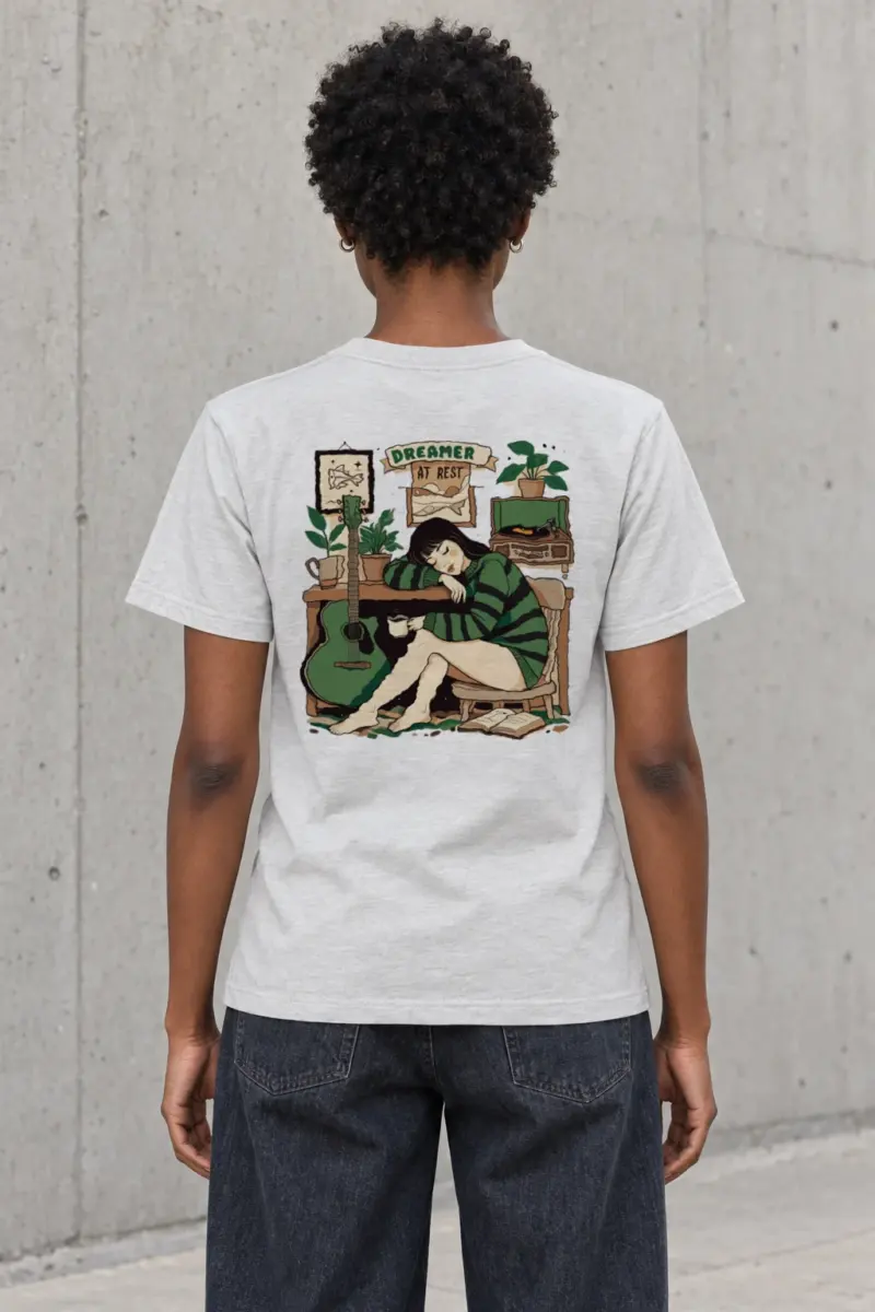 "Dreamer At Rest" Heavyweight Unisex Crewneck T-shirt | Gildan 5000