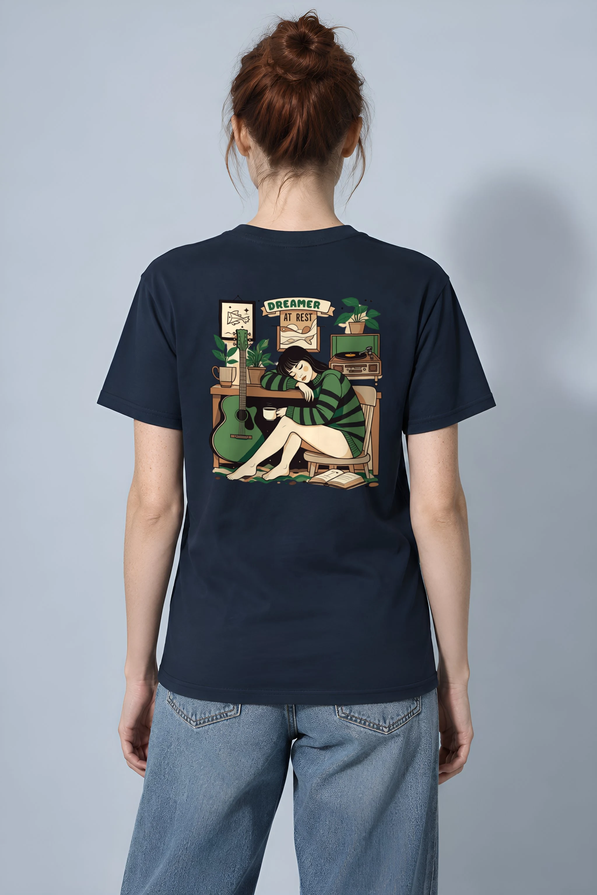 "Dreamer At Rest" Heavyweight Unisex Crewneck T-shirt
