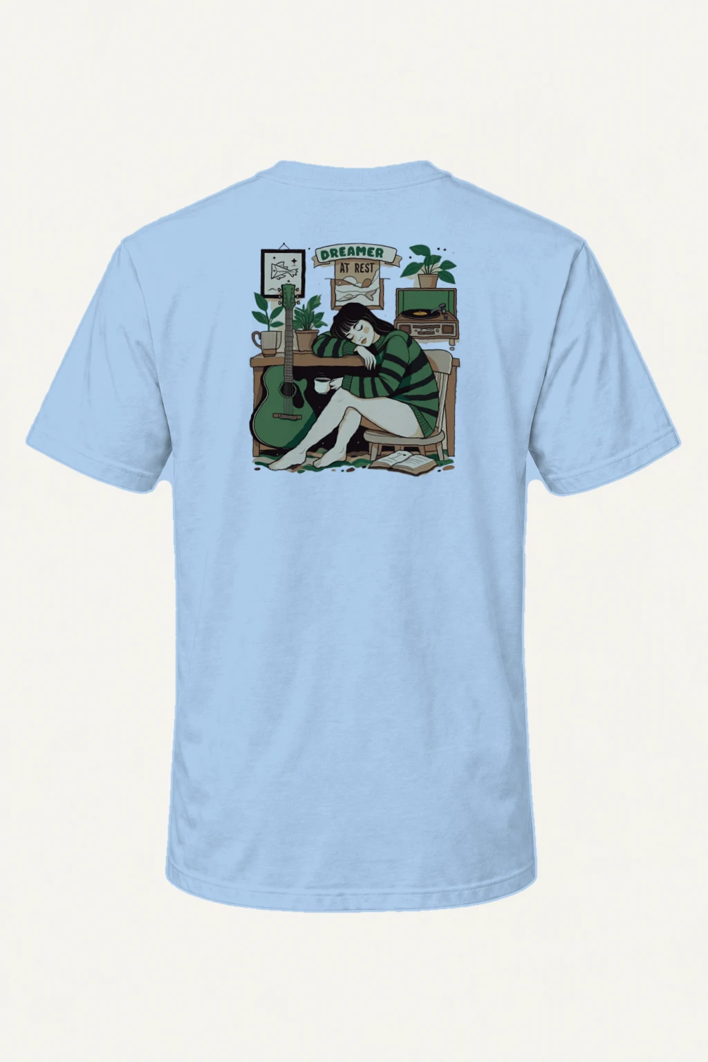 "Dreamer At Rest" Heavyweight Unisex Crewneck T-shirt | Gildan 5000