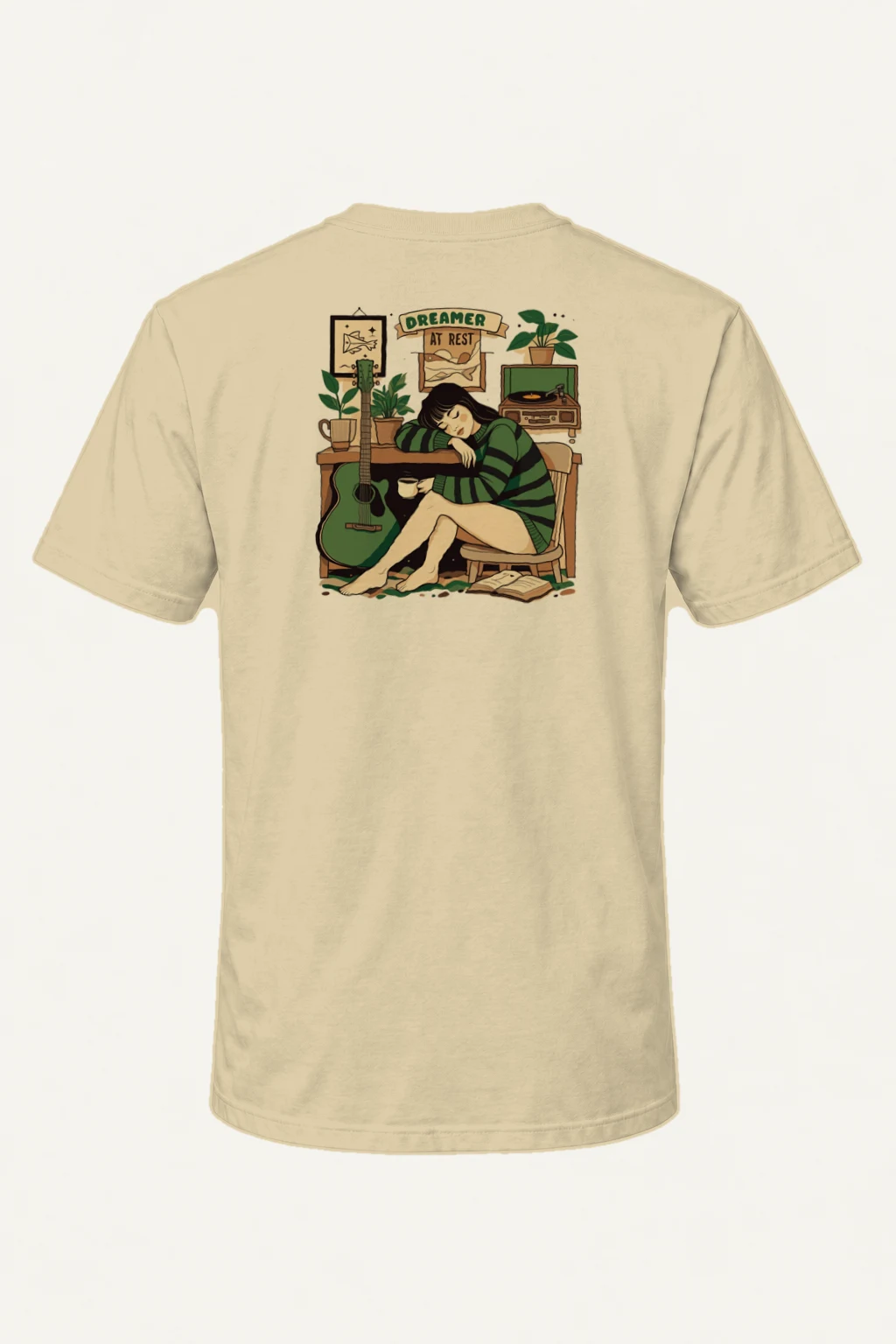 "Dreamer At Rest" Heavyweight Unisex Crewneck T-shirt | Gildan 5000