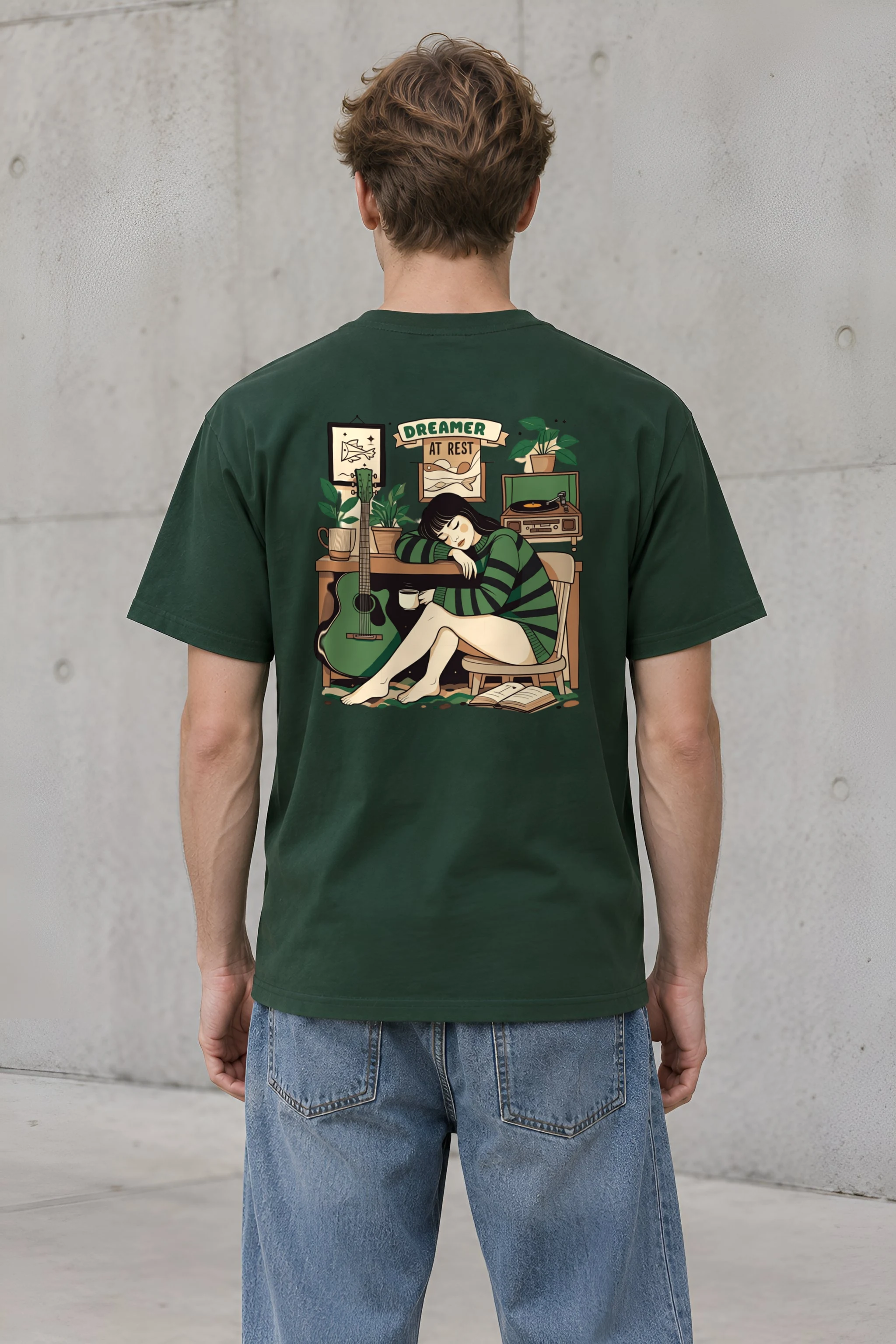 "Dreamer At Rest" Heavyweight Unisex Crewneck T-shirt