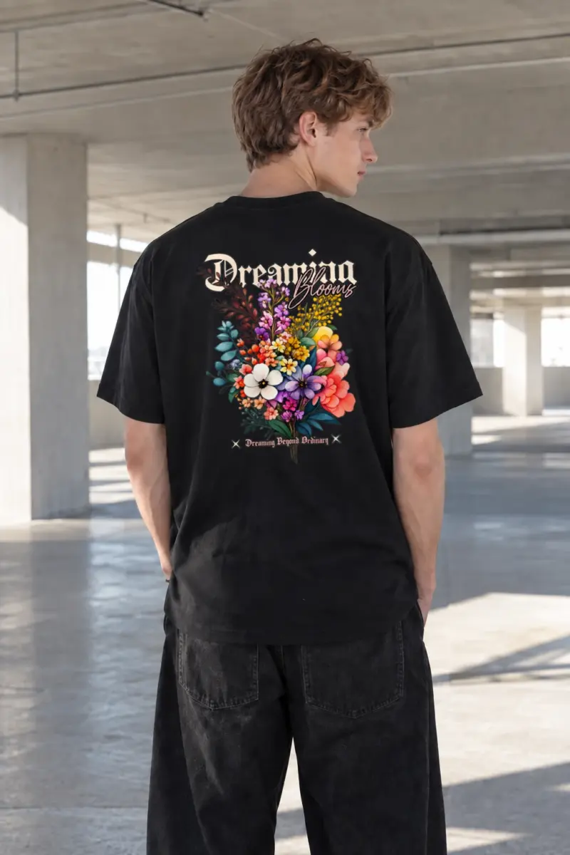 "Dreamer Blooms" Heavyweight Unisex Crewneck T-shirt | Gildan 5000