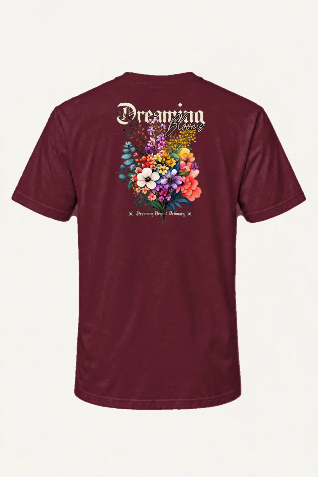 "Dreamer Blooms" Heavyweight Unisex Crewneck T-shirt | Gildan 5000