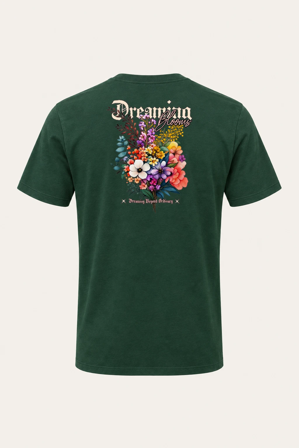 "Dreamer Blooms" Heavyweight Unisex Crewneck T-shirt | Gildan 5000
