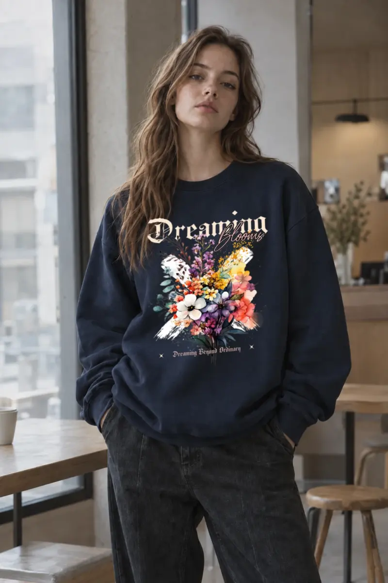 "Dreaming Bloom Diary" Unisex Sponge Fleece Crewneck Sweatshirt | Bella + Canvas 3901