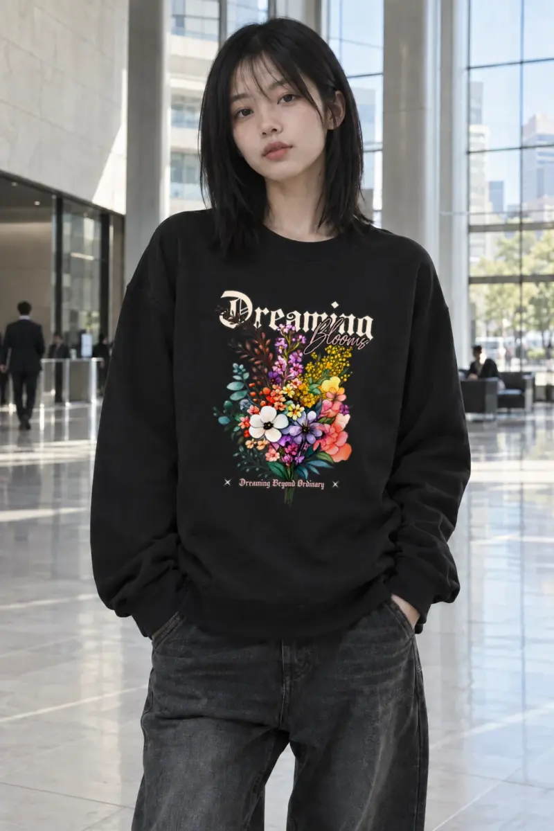 "Dreaming Blooms" Heavy Blend Unisex Crewneck Sweatshirt | Gildan 18000