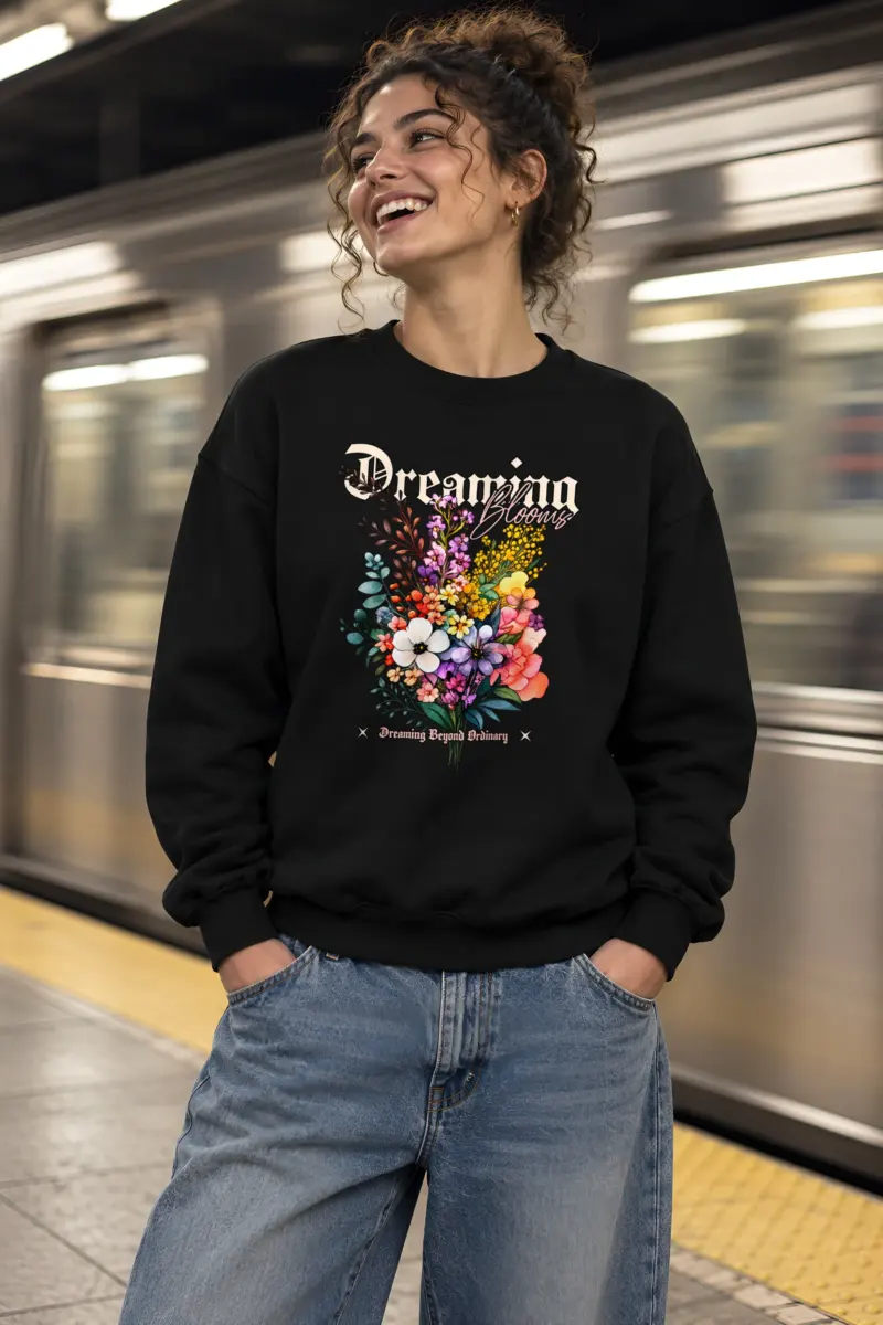 "Dreaming Blooms" Heavy Blend Unisex Crewneck Sweatshirt