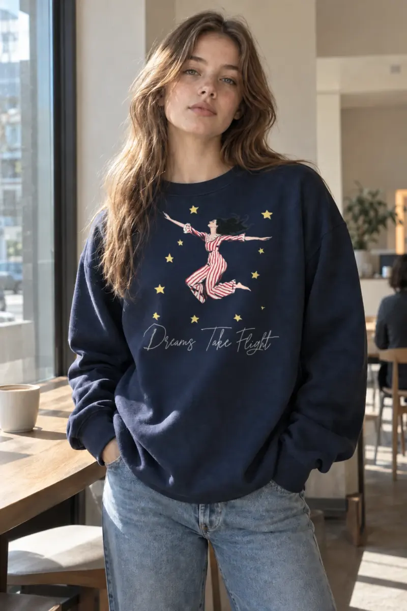 “Dreams Take Flight” Heavy Blend Unisex Crewneck Sweatshirt | Gildan 18000