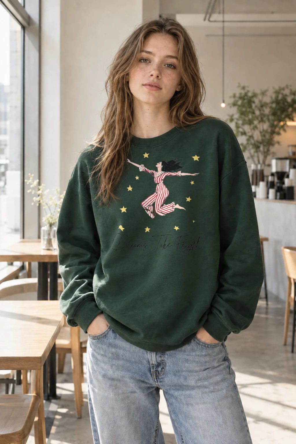"Dreams Take Flight" Heavy Blend Unisex Crewneck Sweatshirt | Gildan 18000