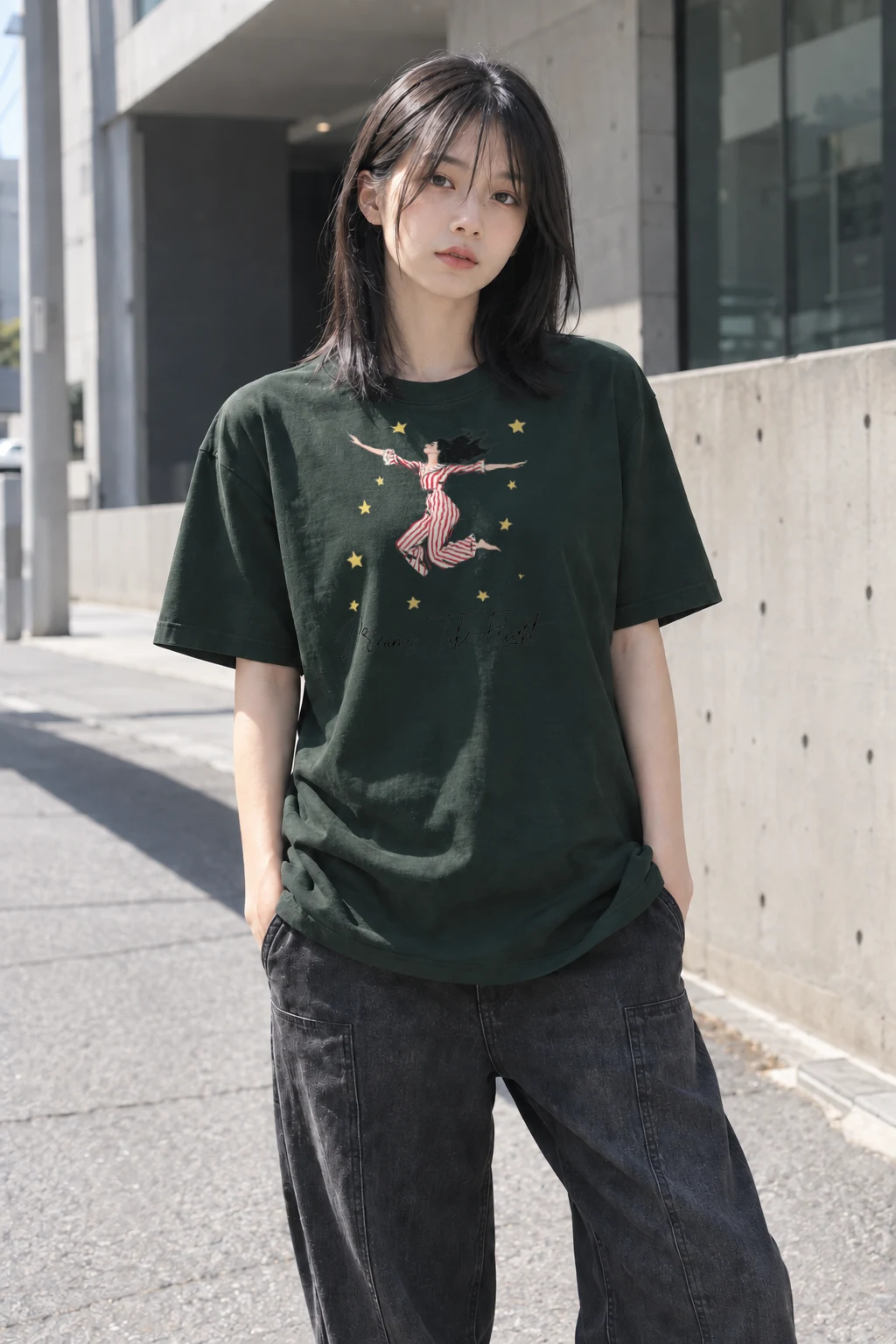 "Dreams Take Flight" Heavyweight Unisex Crewneck T-shirt | Gildan 5000