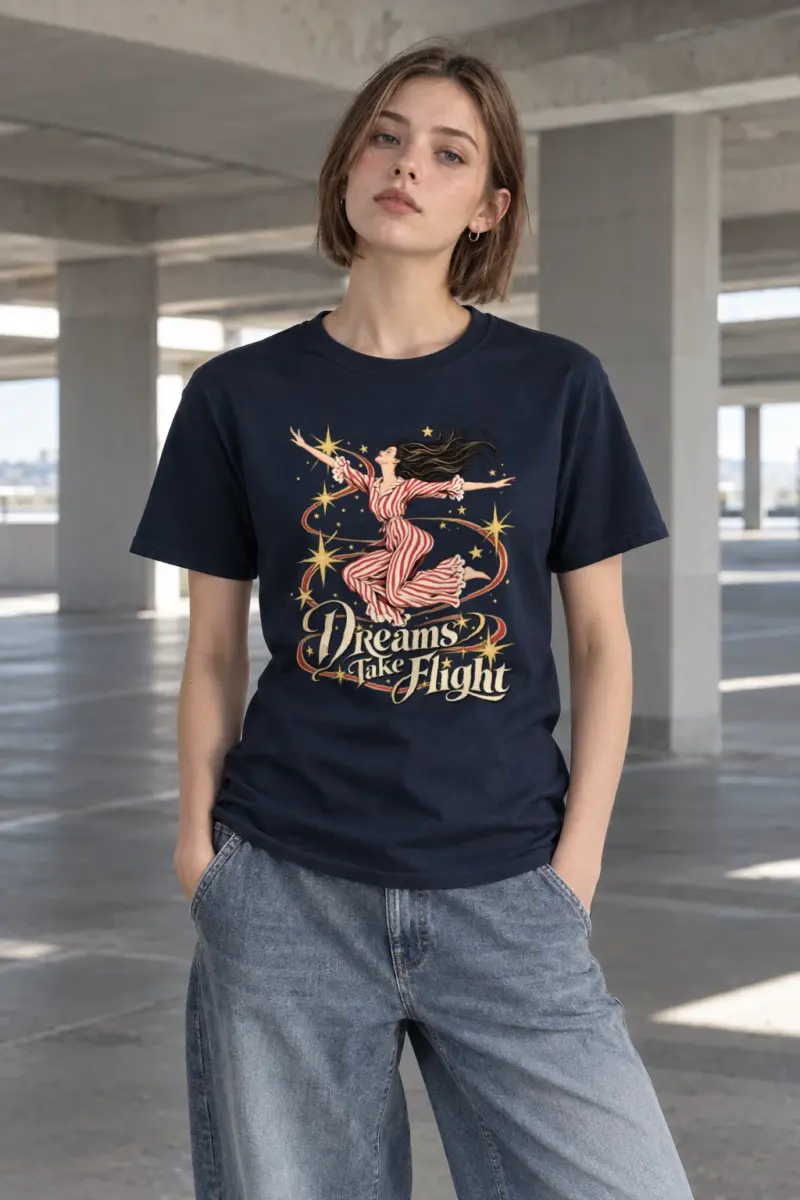 "Dreams Take Flight" Heavyweight Unisex Crewneck T-shirt