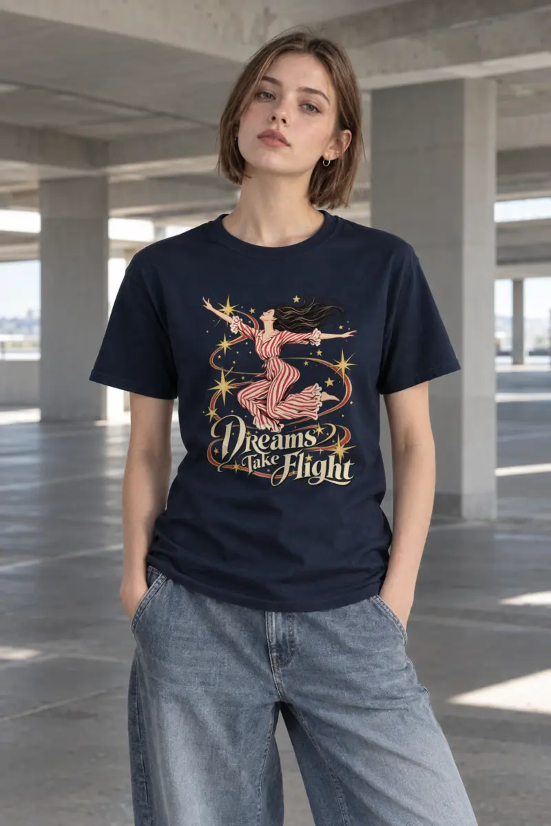 "Dreams Take Flight" Heavyweight Unisex Crewneck T-shirt
