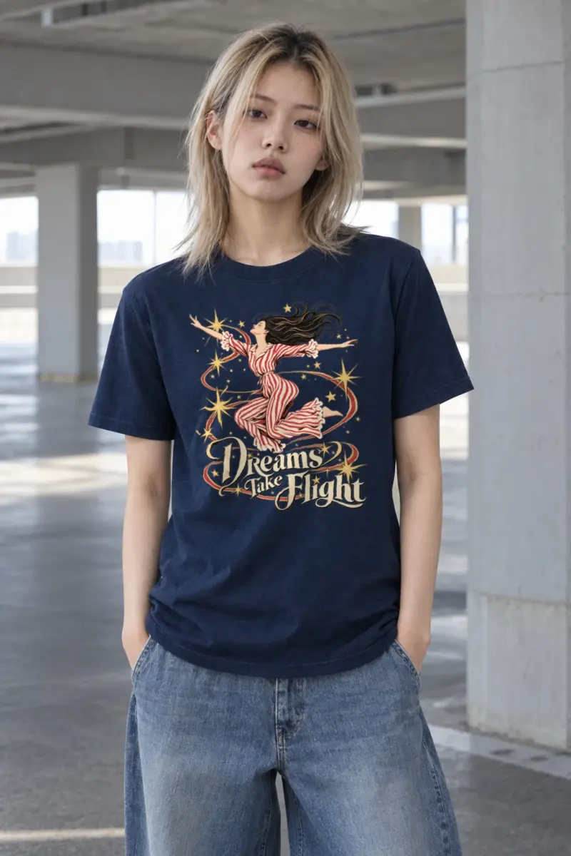 "Dreams Take Flight" Heavyweight Unisex Crewneck T-shirt | Gildan 5000