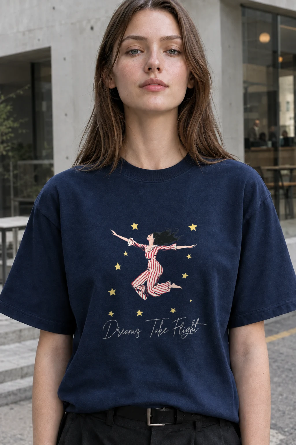 "Dreams Take Flight" Heavyweight Unisex Crewneck T-shirt | Gildan 5000