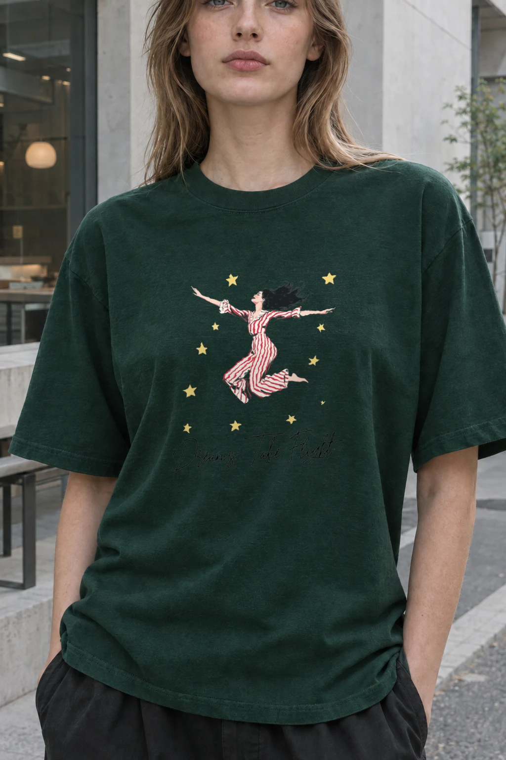 "Dreams Take Flight" Heavyweight Unisex Crewneck T-shirt | Gildan 5000