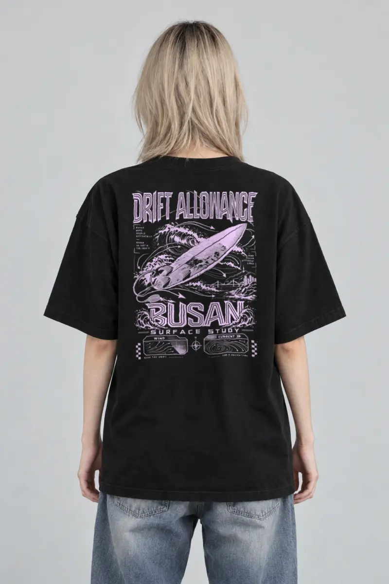 "Drift Allowance" Men's Oversized Heavyweight Crewneck T-Shirt | Shaka Wear SHMHSS