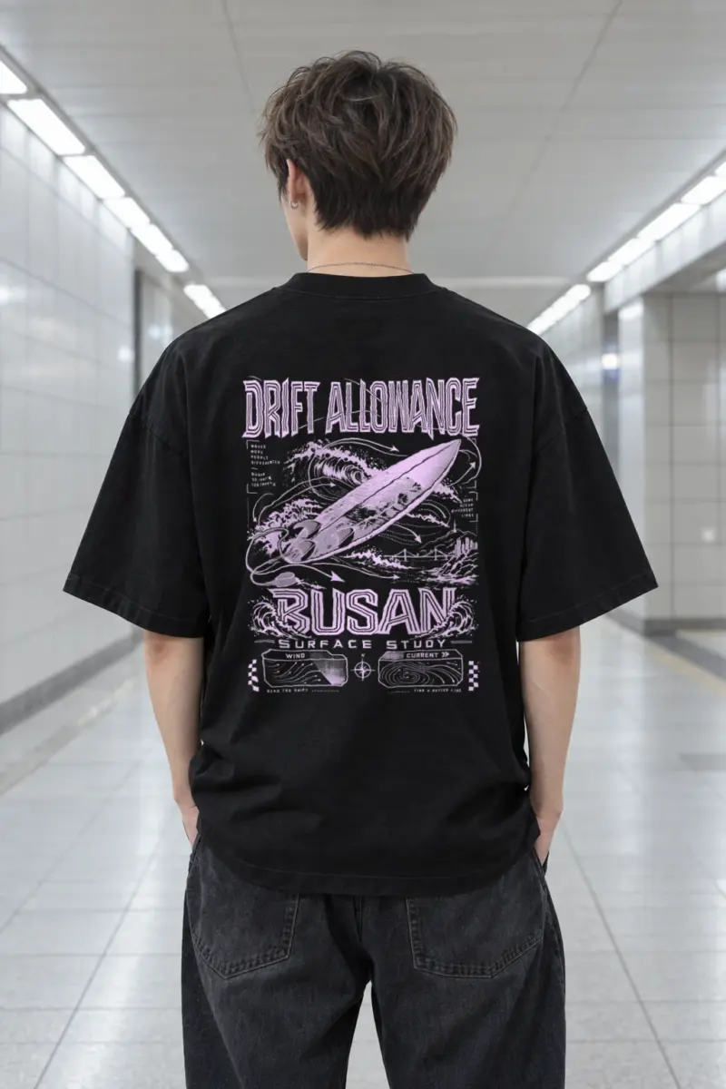 "Drift Allowance" Men's Oversized Heavyweight Crewneck T-Shirt