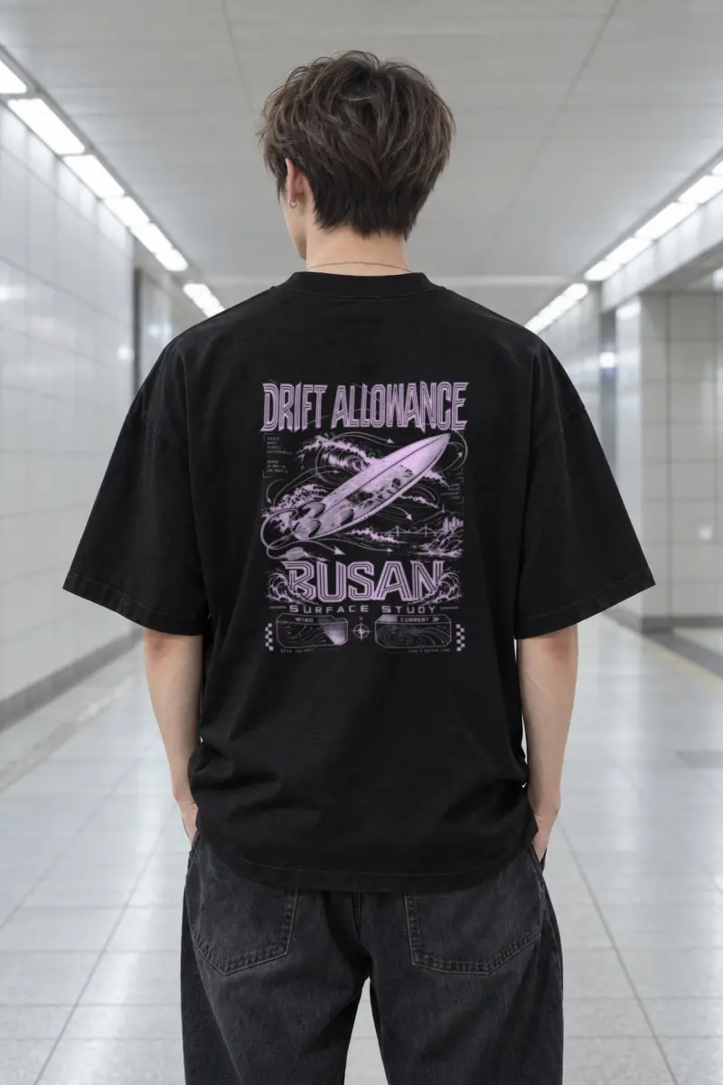 "Drift Allowance" Men's Oversized Heavyweight Crewneck T-Shirt