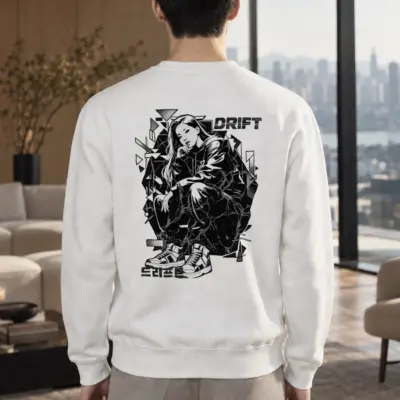 "Drift Street Pose" Heavy Blend Unisex Crewneck Sweatshirt | Gildan 18000