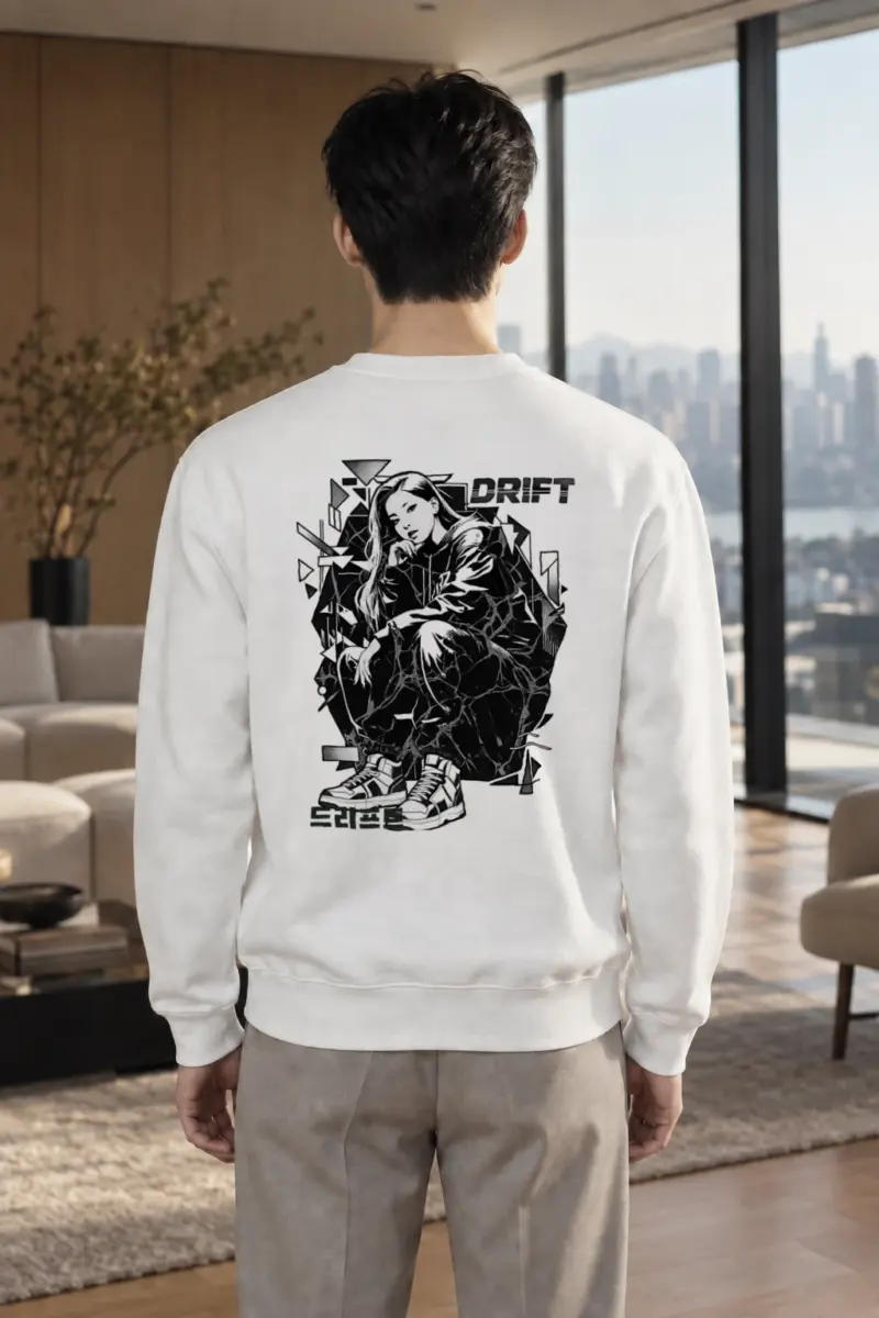 “Drift Street Pose” Heavy Blend Unisex Crewneck Sweatshirt | Gildan 18000