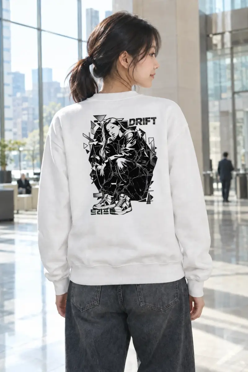 “Drift Street Pose” Heavy Blend Unisex Crewneck Sweatshirt | Gildan 18000