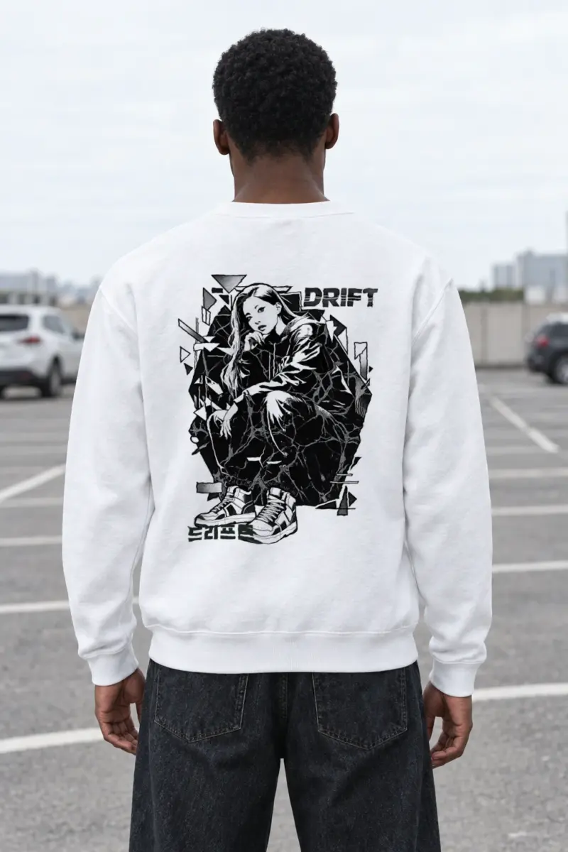"Drift Street Pose" Heavy Blend Unisex Crewneck Sweatshirt | Gildan 18000