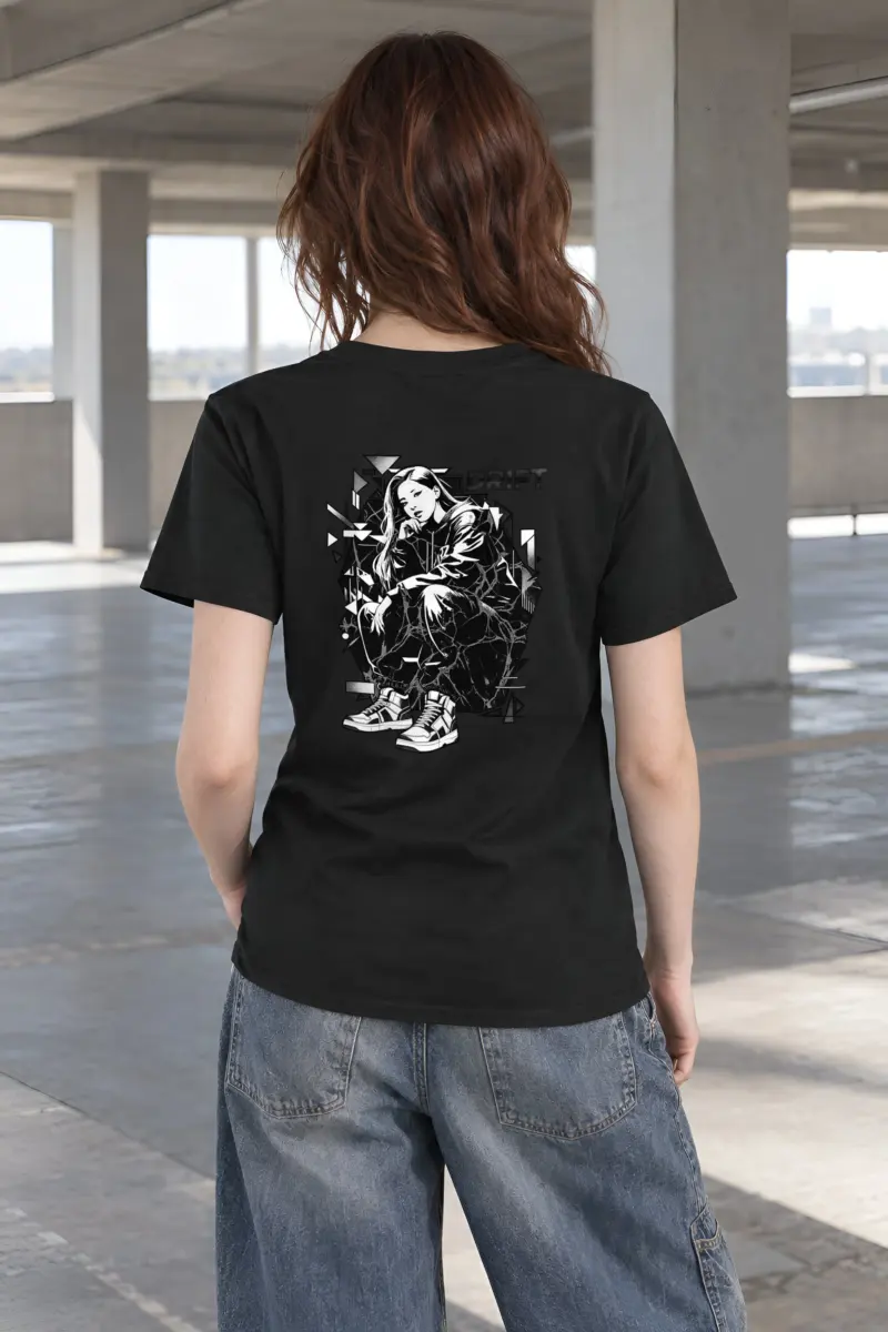 "Drift Street Pose" Heavyweight Unisex Crewneck T-shirt