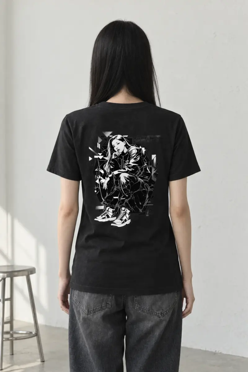 "Drift Street Pose" Heavyweight Unisex Crewneck T-shirt