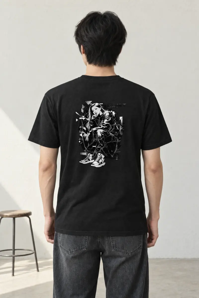 "Drift Street Pose" Heavyweight Unisex Crewneck T-shirt