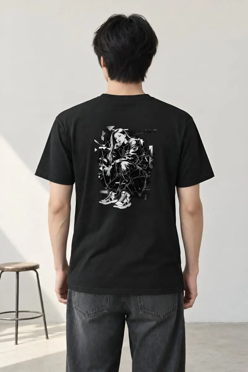 "Drift Street Pose" Heavyweight Unisex Crewneck T-shirt