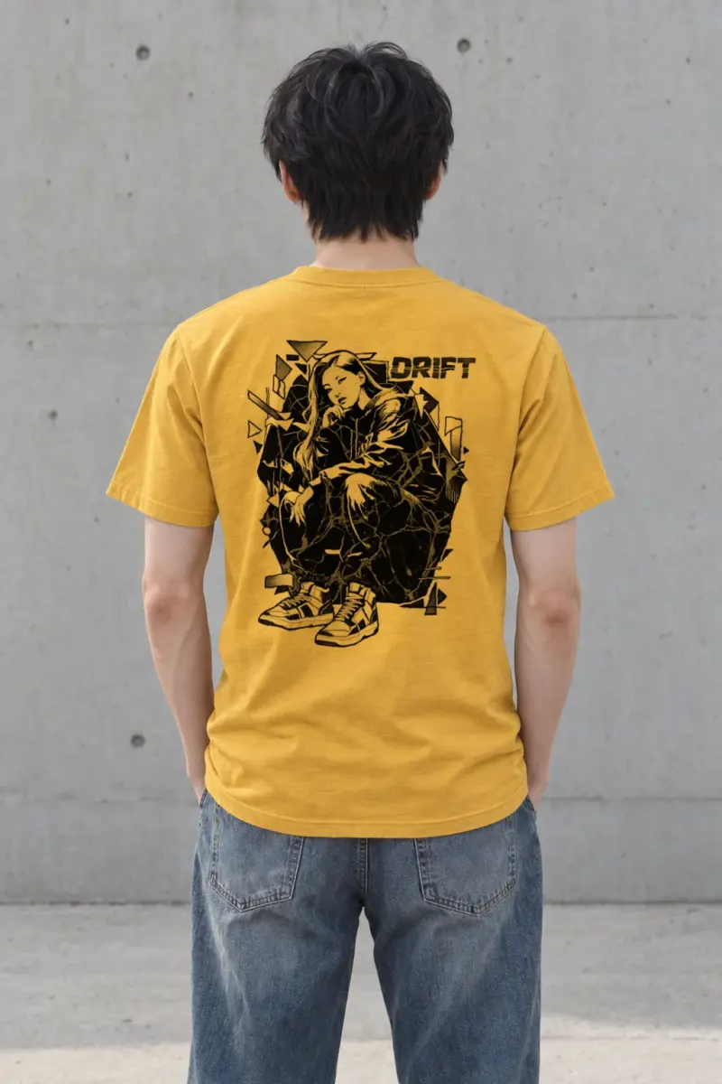 "Drift Street Pose" Heavyweight Unisex Crewneck T-shirt | Gildan 5000