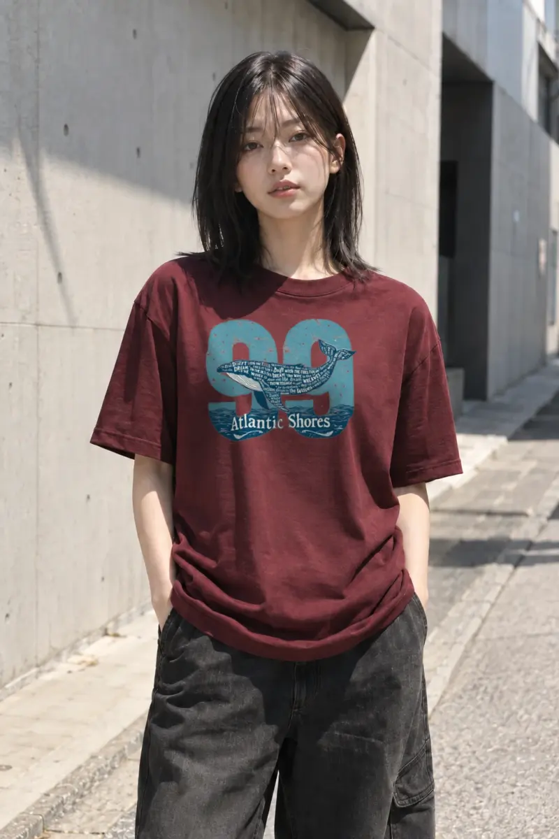 "Drift With The Tides" Heavyweight Unisex Crewneck T-shirt | Gildan 5000