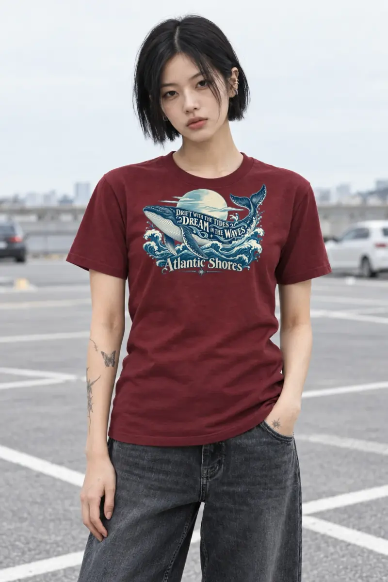 "Drift With The Tides" Heavyweight Unisex Crewneck T-shirt