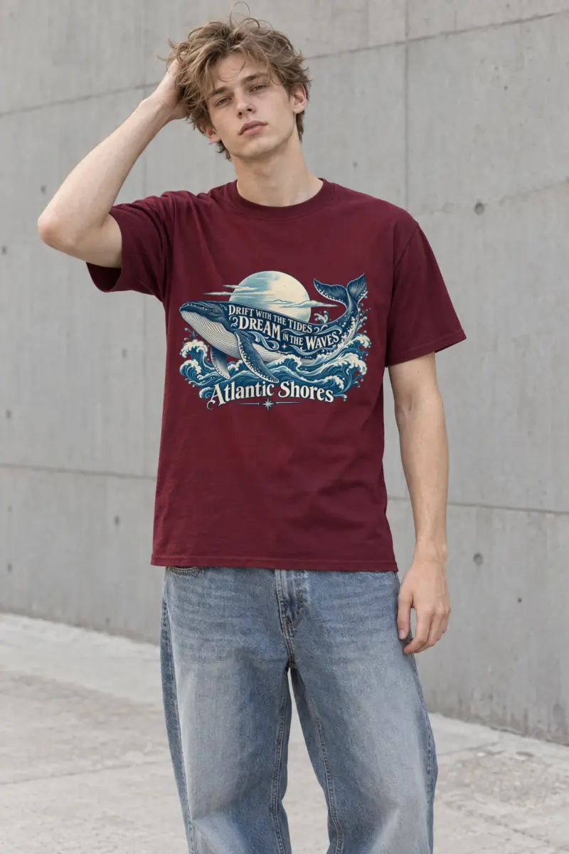 "Drift With The Tides" Heavyweight Unisex Crewneck T-shirt
