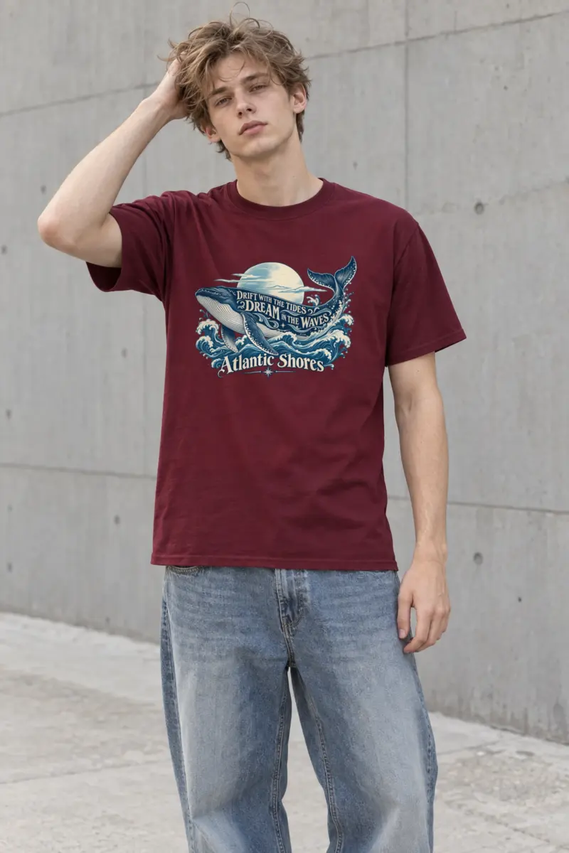 "Drift With The Tides" Heavyweight Unisex Crewneck T-shirt