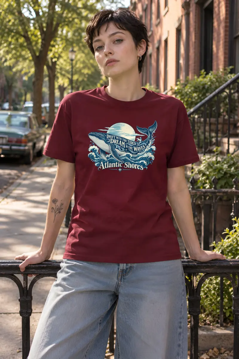 "Drift With The Tides" Heavyweight Unisex Crewneck T-shirt
